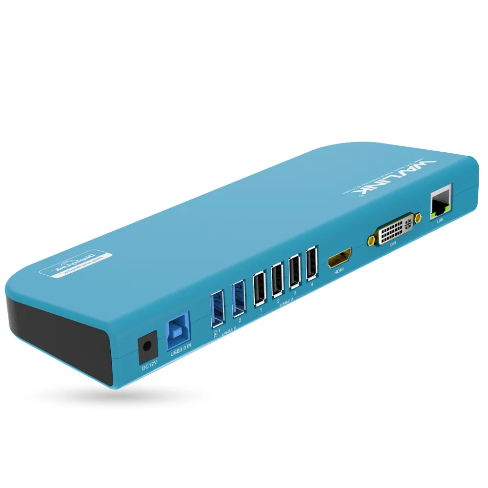 Wavlink Многофункциональный USB3.0 Универсальная док-станция с двумя видео Дисплей HDMI/DVI/VGA 1080 P Gigabit Ethernet для Mac OS Windows
