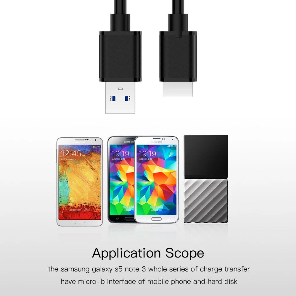 Кабель для жесткого диска USB 3 0 папа к Micro B кабель быстрой зарядки и передачи
