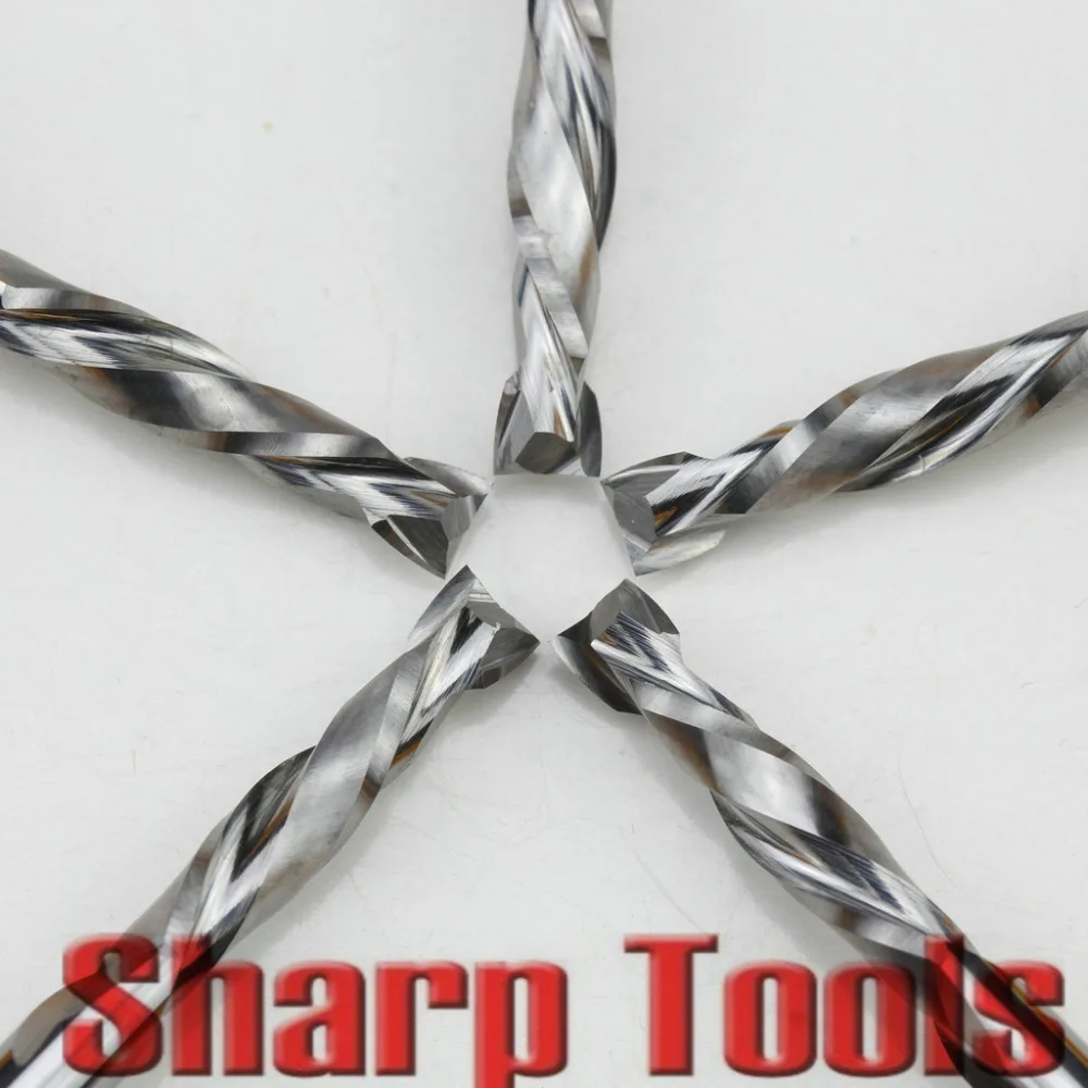 1 шт. хвостовик 4 мм вверх вниз резка Карбид 2 канавки Концевая фреза сжатие CNC