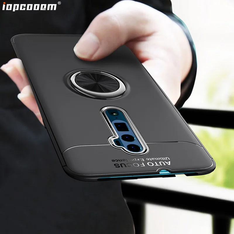 

For OPPO Reno 10x Zoom Case Fashion business With finger ring Magnetism Holder Phone Back Cover For OPPO Reno Business Coque