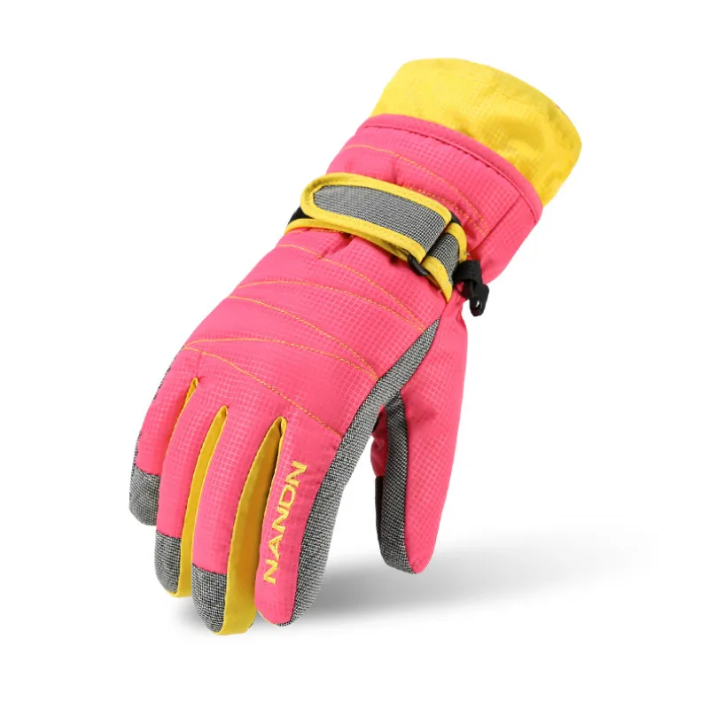 Зимние семейные мужские женские лыжные перчатки детские ветрозащитные теплые