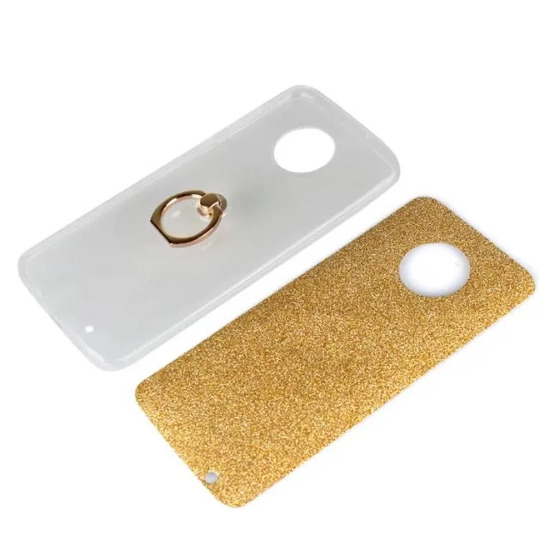 Cover For Motorola Moto G6 G 6 TPU Silicone Transparent Protection Shell Ring Stent Flash Glitter Powder Plus Phone Case |