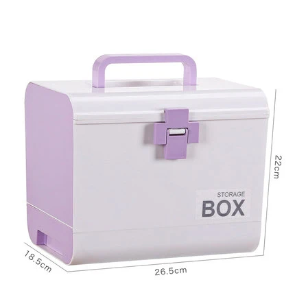 Medicine box family medical small box large child first aid kit medicine storage - Цвет: 4