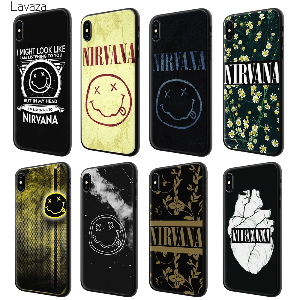 Мягкий чехол Lavaza Nirvana Band для Apple iPhone 6 6S 7 8 Plus 5 5S SE X XS MAX XR TPU | Мобильные телефоны и
