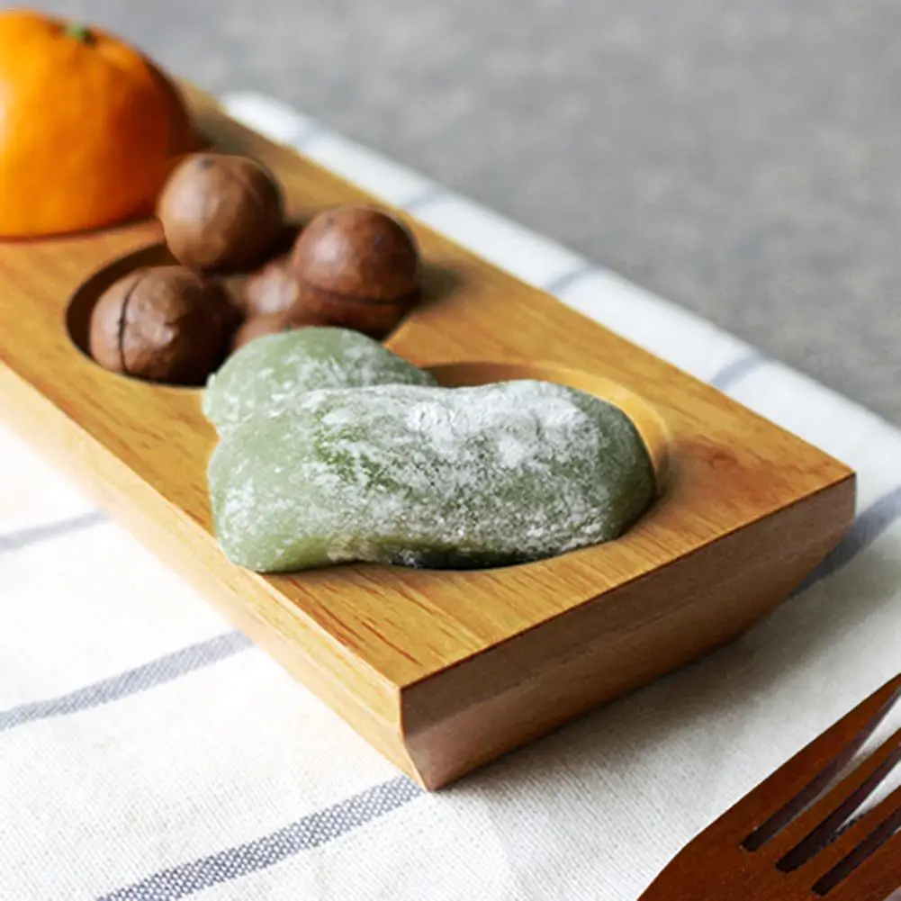 Japanese Style Wooden Bread Dried Fruit Plate Sushi Sashimi Platter Cuisine Ship-shaped Tableware Decoration Ornament | Дом и сад