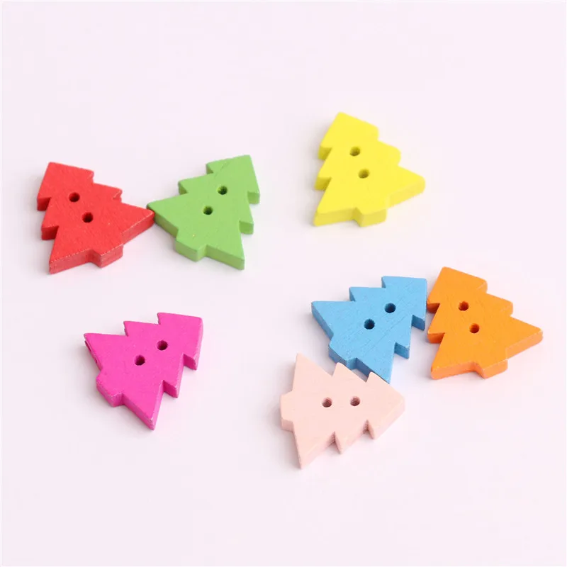 100 шт. Детские пуговицы из натурального дерева аниамл мультфильм скрапбукинг