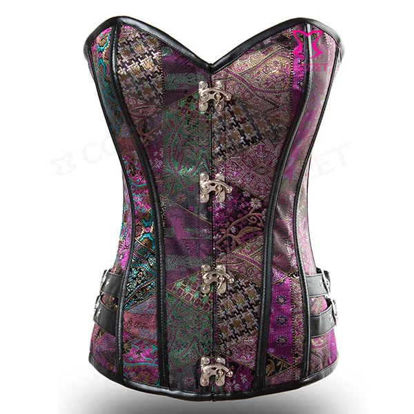 Фантазийный парчовый корсет для похудения на талии Женский спиральный стальной