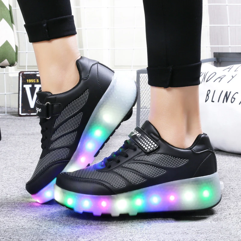 New 2017 Girls Boys LED Light Sneaker Children Sports Glowing Shoes Kids Luminous Sneakers | Детская одежда и обувь