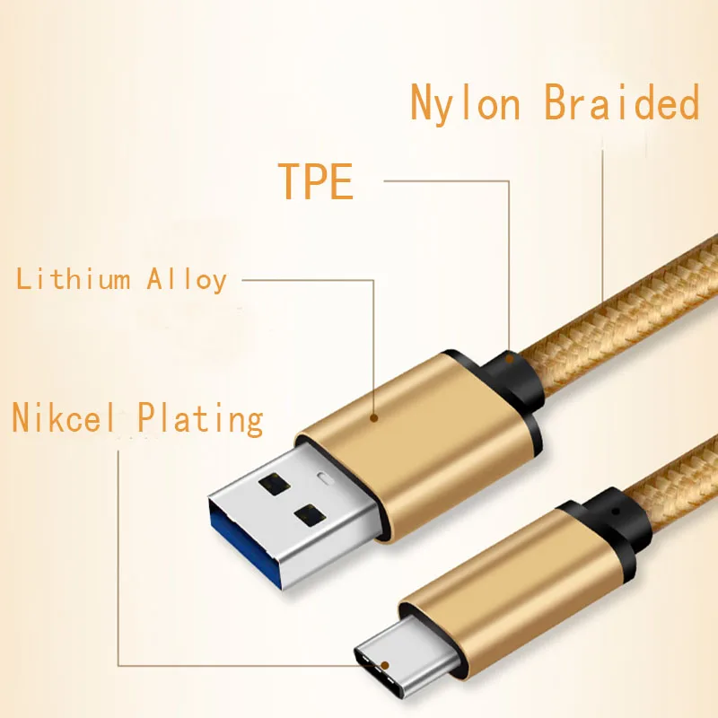 Thbelieve Type C To USB 3.0 Cable 0.25M Type-C Short Cables USBC Charging &amp Data Transmission Braided | Мобильные телефоны и