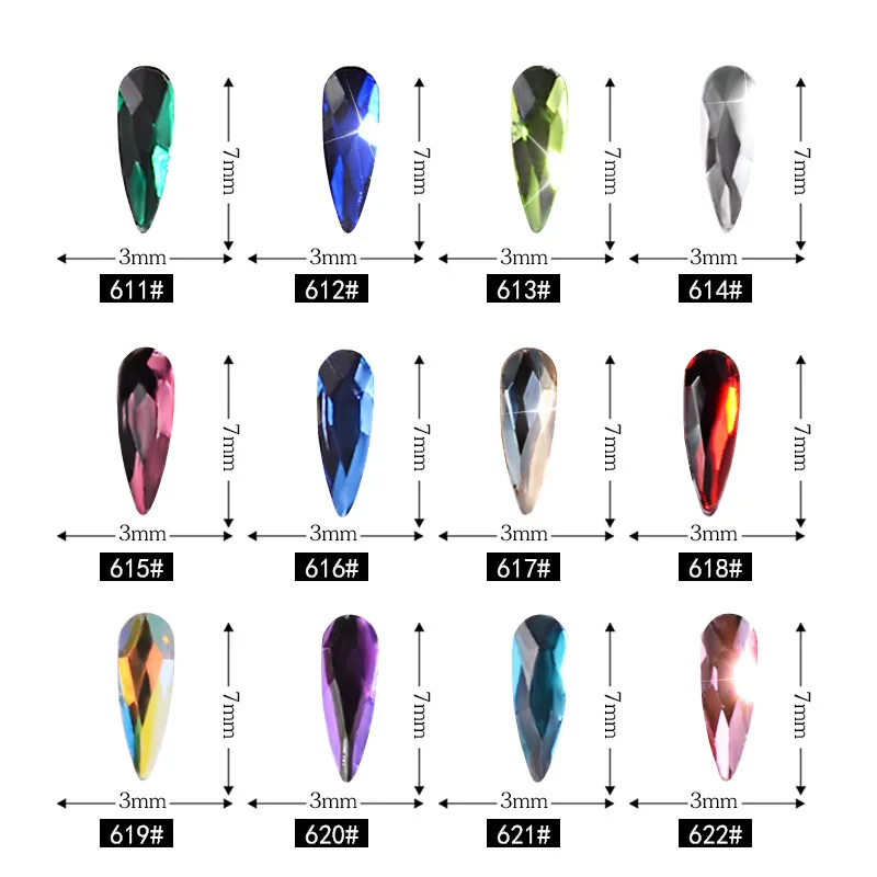 10 шт. Стразы для ногтей с кристаллами|shape nail art|nail art rhinestonesnon hotfix |