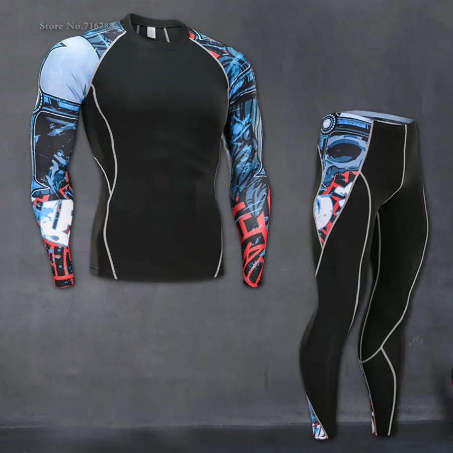 

New Winter Thermal Underwear Pant+Clothing Men Quick Dry Warm Long Johns Set Male Warm Fitness Thermo Underwear Set