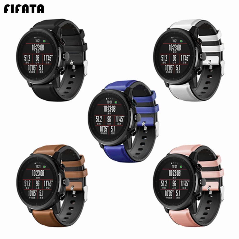 Браслет FIFATA для часов Huawei GT ремешок 2 браслет Xiaomi Amazfit Stratos 3 2S GTR 47 мм наручный |