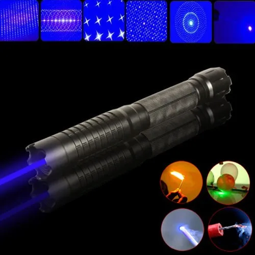 Военная 450нм Синяя лазерная указка Видимый луч сжечь прикуриватель|Лазерные