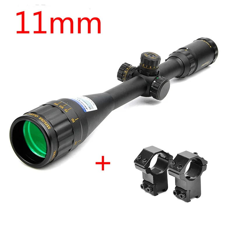 11MM Снайпер 6-24X50 AOE Riflescope прицел охотничьи прицелы полный размер стекло травленая сетка Воздушный пистолет прицел - Цвет: 11MM