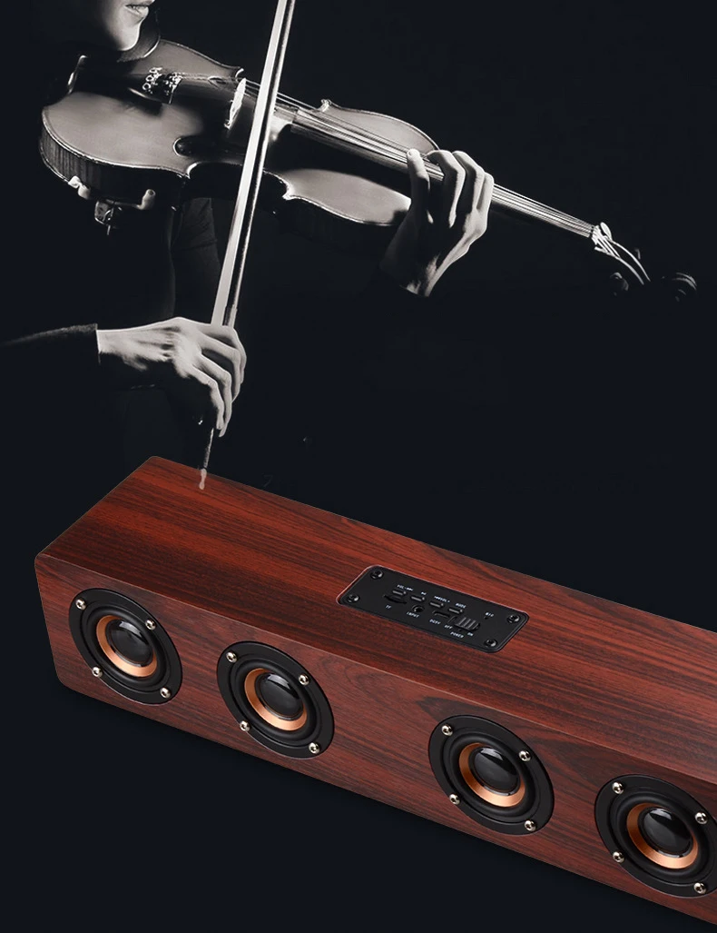 Queenview HIFI беспроводной Bluetooth динамик большой мощности 12 Вт портативный сабвуфер стерео Саундбар TF FM Колонка s для ПК телефонов
