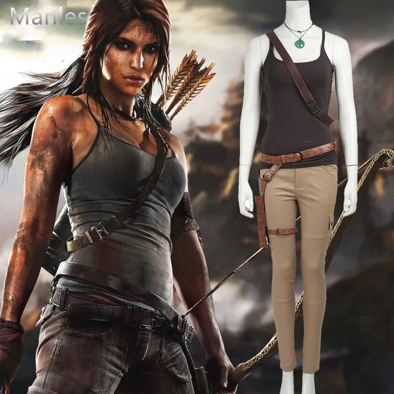 suit Tomb Raider Lara Croft, косплей костюм, горячая игра, косплей Lara Croft, сексуальные костюмы, карнавальный костюм на Хэллоуин для женщин, на заказ, Mad - Цвет: suit