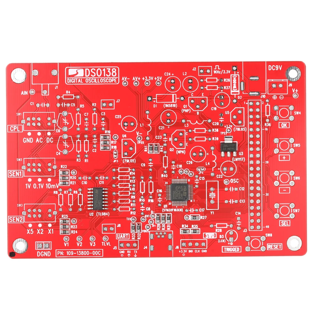 DSO138 2," TFT Ручной карманный цифровой осциллограф комплект diy части электронный Обучающий набор 1 МСПС