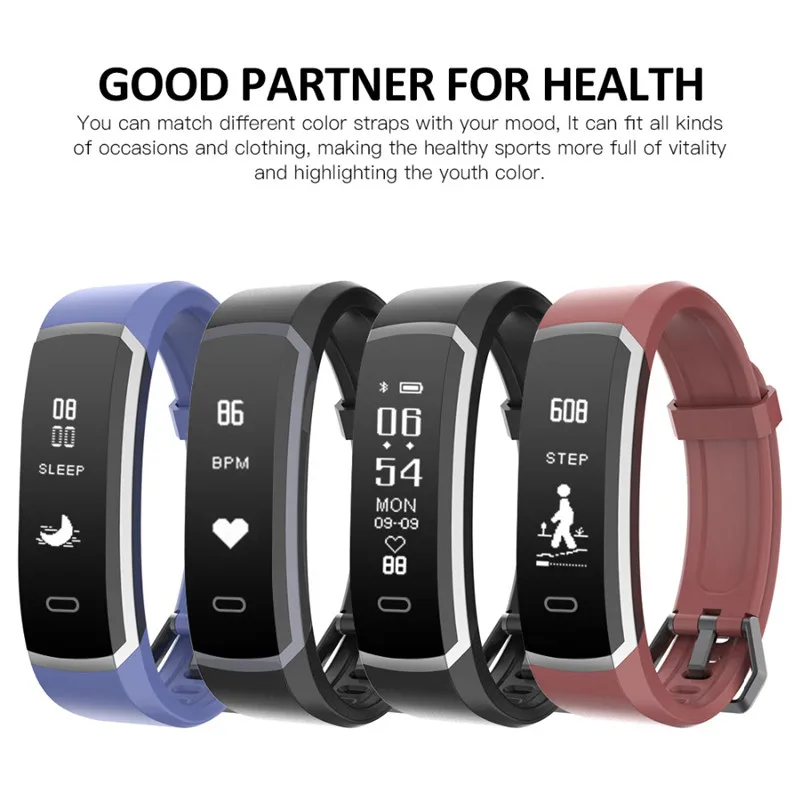 Wearpai GT105 fitness tracker heart rate monitor for women smart band sport android Touch Screen Bluetooth bracelet | Электроника