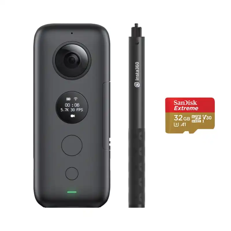 Get-Set Kit Insta360 ONE X Спортивная Экшн-камера 5,7 K видеокамера для iPhone и Android - Цвет: Get-Set Kit