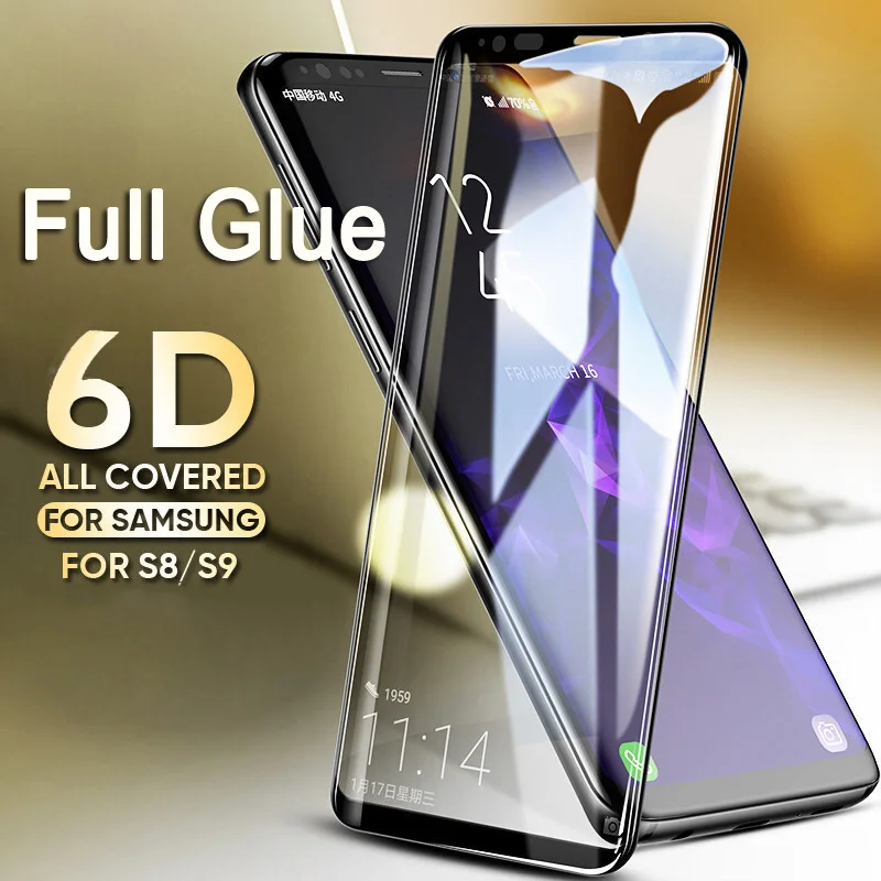RDCY 6D полностью клеевое изогнутое закаленное стекло для Samsung Galaxy S8 S8Plus защита