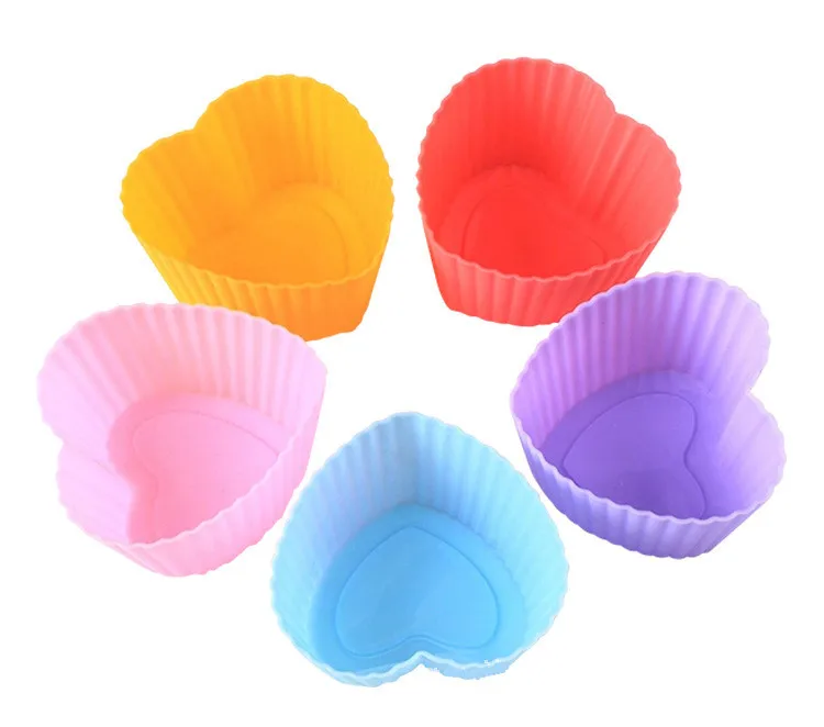12 шт. форма в форме сердца для маффинов сладких конфет желе помадки торта
