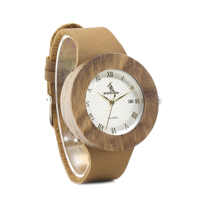 BOBO BIRD WC01 женская одежда Зебра деревянные часы Япония 2035 Miyota движение кварцевые часы унисекс с календарем в деревянной коробке