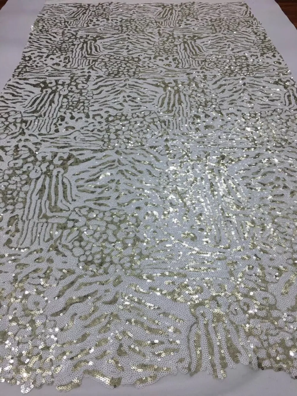 

Best quality embroidery lace fabric with sequins best quality ZH-122723 african tulle mesh lace for sawing dress