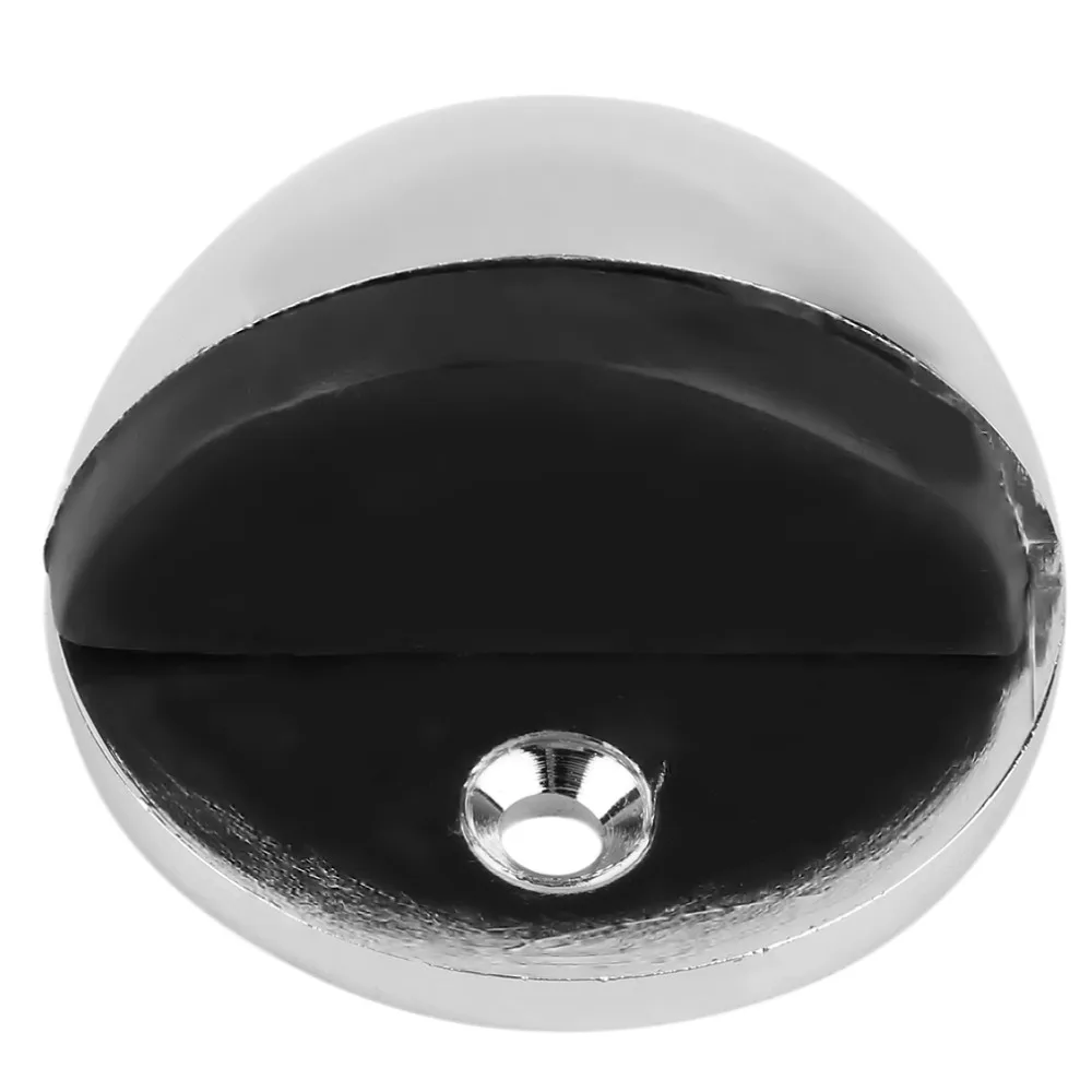 1pc New APS Zinc alloy Satin Chrome Half Moon Door Stopper Wood Holder 44mm Dia Casting Floor-mounted Stops | Обустройство дома