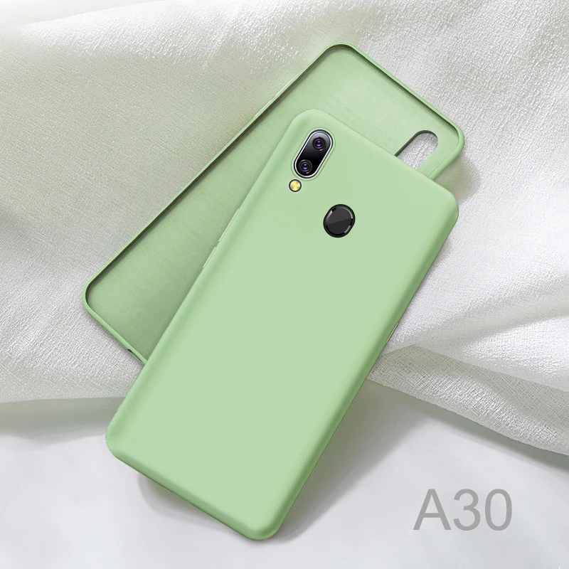 Чехол для Samsung Galaxy A70 жидкий силиконовый ТПУ мягкий чехол J4 J6 A6 Plus 2018 A30 A50 чехлы