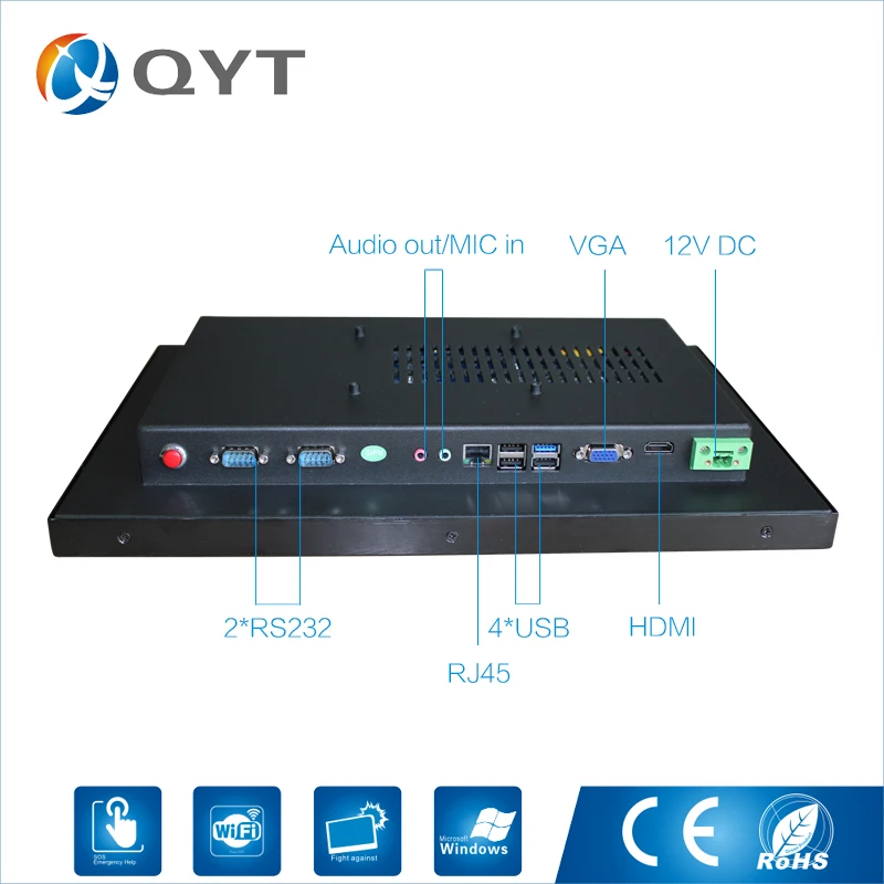 

Industrial Pc Manufacturing intel celeron 3855U Resistive Touch Embedded Desktop Touch Screen All In One Touch Pc