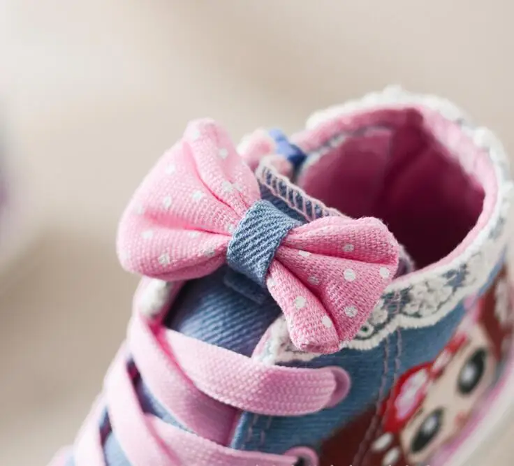 Парусиновая обувь для девочек Новинка весна осень 2019 Модная детская на плоской