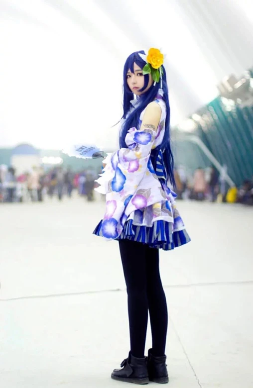 Короткое Кимоно для косплея костюм на Хэллоуин Love Live хунока Кодори Umi Eli Nozomi маки