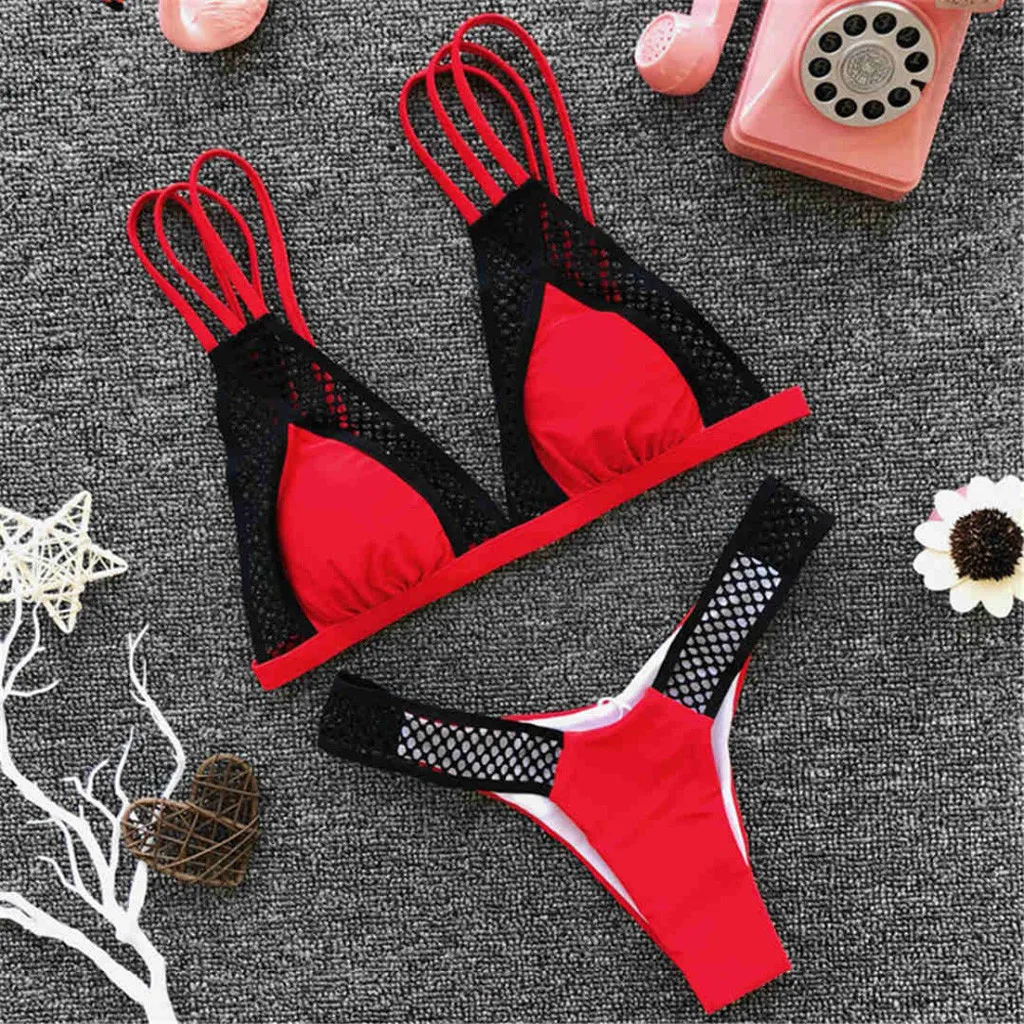 Womail Монокини женский купальник бикини taille hautePush Up Pad Одежда для купания пляжная