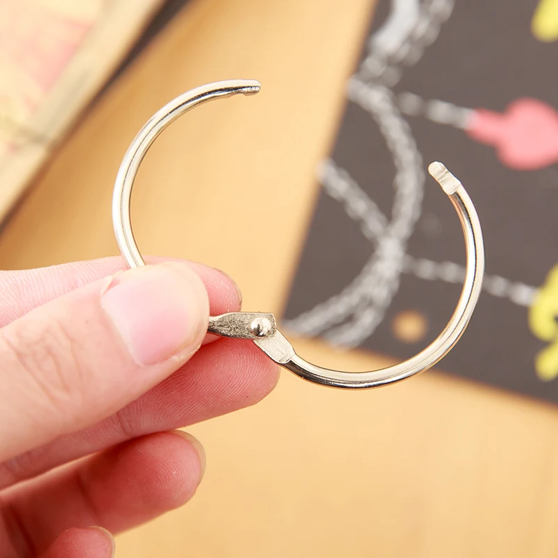 10 шт./лот металлическое кольцо для связывания незакрепленный блокнот с листьями