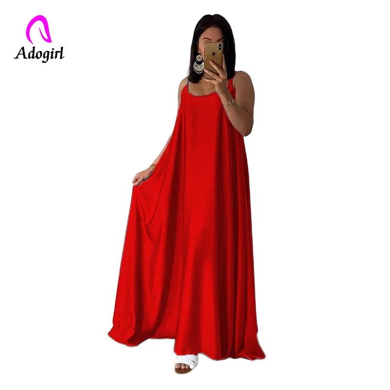 Adogirl однотонная женская Свободная Домашняя одежда платье летнее пляжное на