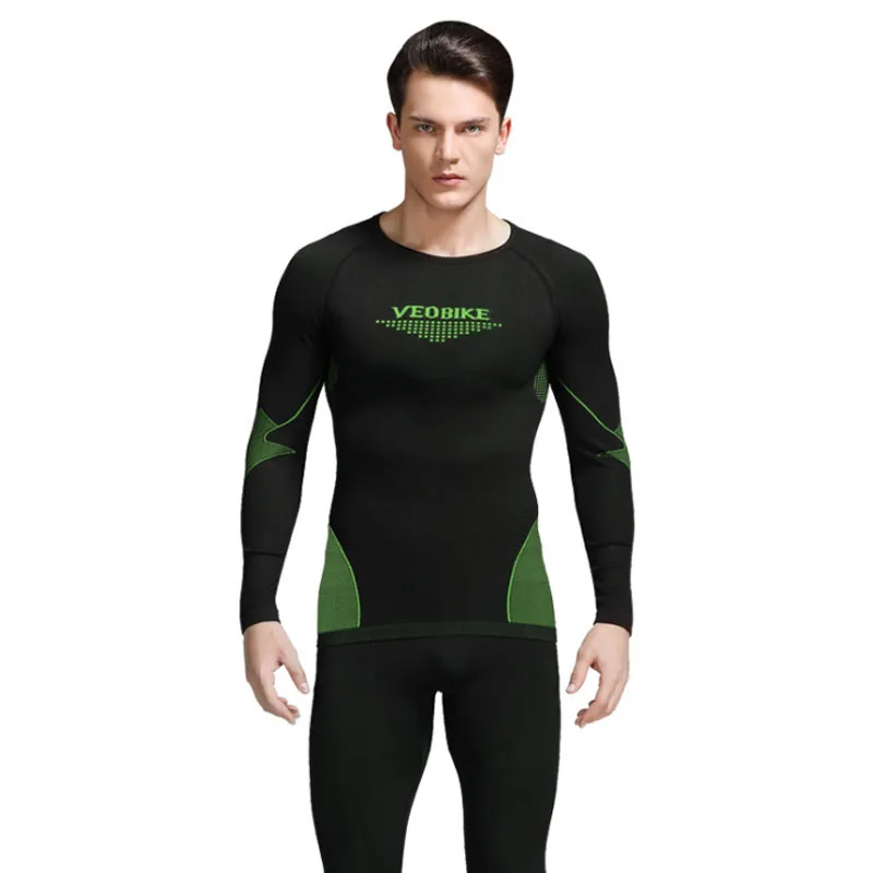 Термобелье мужское зимнее из бамбукового волокна с длинным рукавом эластичные