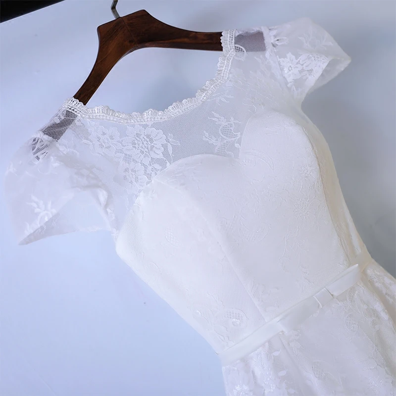 Элегантный кружева цветочные вечер dress белый халат формальное вечернее платье