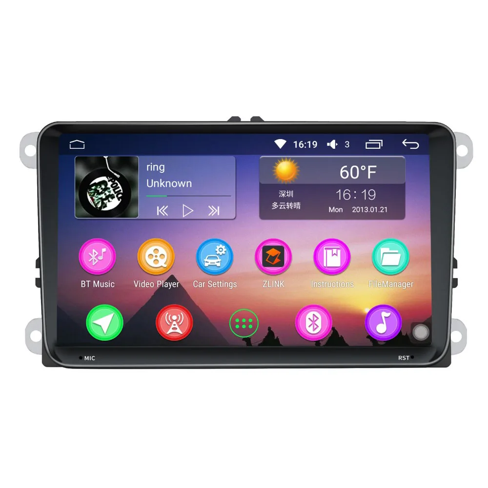 Автомагнитола для Volkswagen 2 din " Встроенный DSP для VW Skoda POLO GOLF PASSAT Автомагнитола gps Wifi Bluetooth Carplay gps Navi
