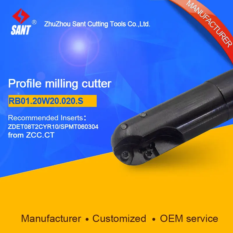 

Suggested BMR01-020-XP20-S Indexable Milling cutter SANT RB01.20W20.020.S with SPMT060304 carbide insert