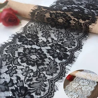 3m embroidered eyelash lace black white water soluble lace diy craft mesh embroidered lace manual sewing clothing accessories