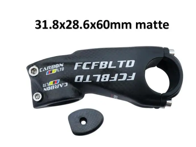matte FCFB сверхлегкий 3 k вынос руля из углеродного сплава дорога велосипед вынос руля для велосипеда 31,8 мм 25,4 мм передняя вилка для горных велосипедов ствол 28,6 мм 50-120 мм - Цвет: matte