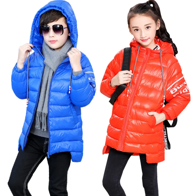Детская куртка верхняя одежда для мальчиков и девочек Осеннее теплое пуховое