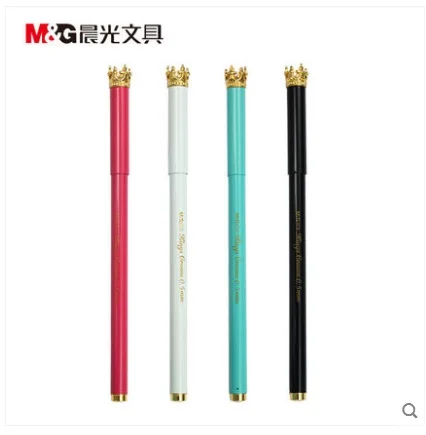 

4PCS/LOT M&G chenguang student stationery 0.5mm fresh crown metal pen gel pen