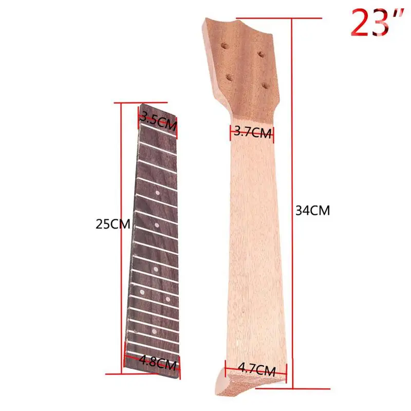 for 23 Inch 2" /23"/2" DIY Гавайские гитары укулеле гриф Гриф для сопрано концерта тенор Гавайи 4 струны гитары часть Аксессуар - Цвет: for 23 Inch