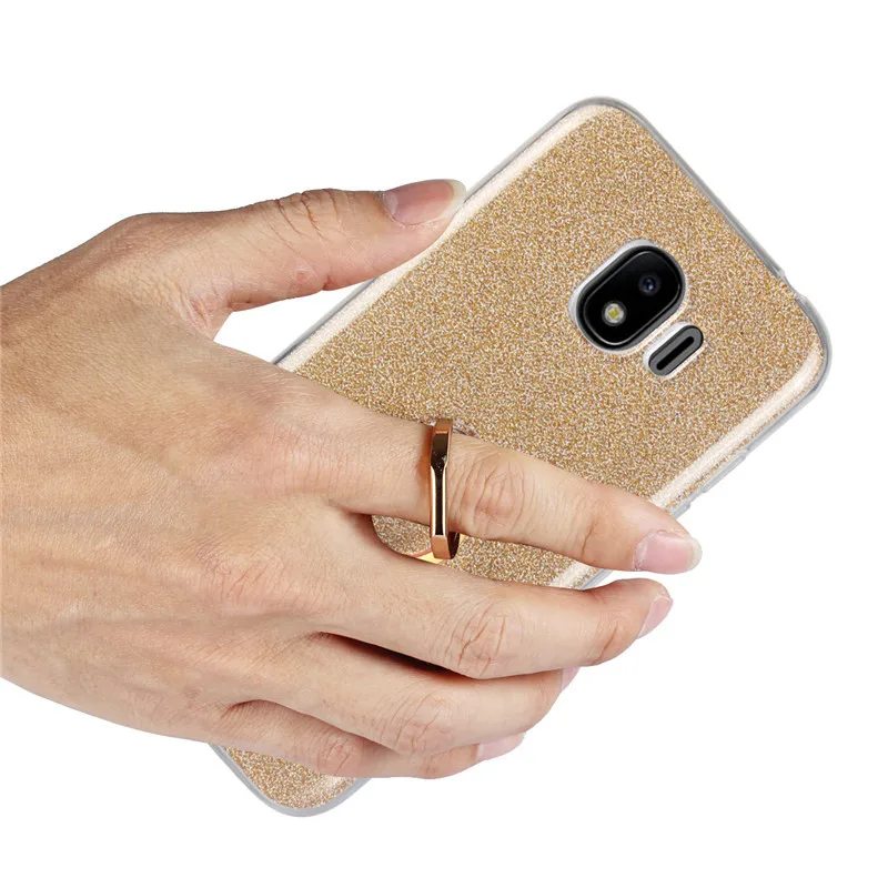 Чехол для Samsung Galaxy J2 Pro 2018 мягкий силиконовый чехол из ТПУ с кольцом телефона |