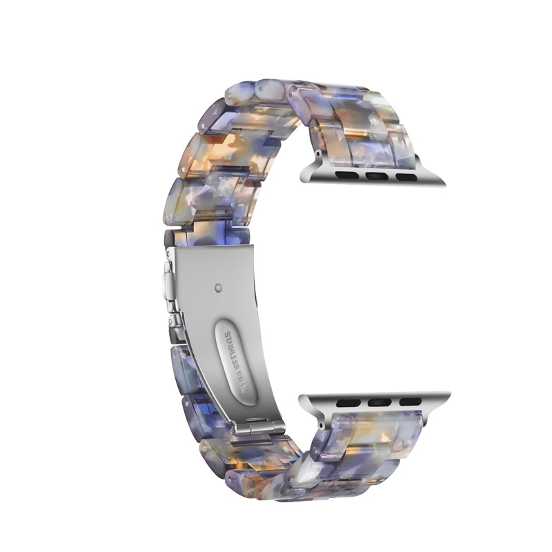 Новые ремешки для часов браслет из смолы аксессуары Apple Watch 38/40/42/44 мм имитация