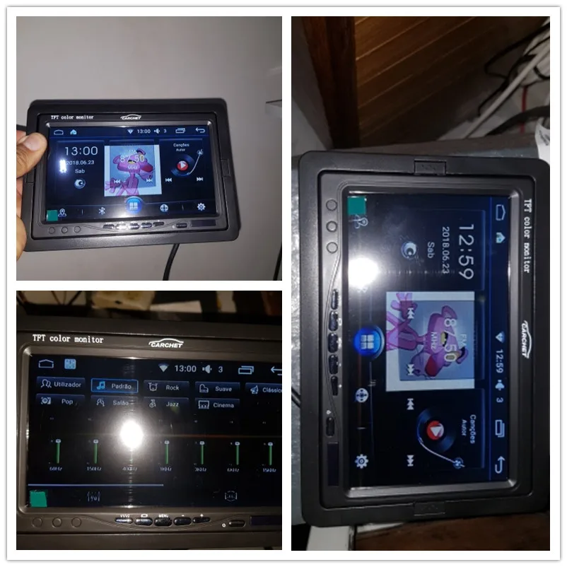 CARCHET 7 дюймов TFT lcd цифровой цветной монитор " автомобильный подголовник монитор экран автомобильный монитор заднего вида Комплект для DVD VCD резервного копирования заднего вида
