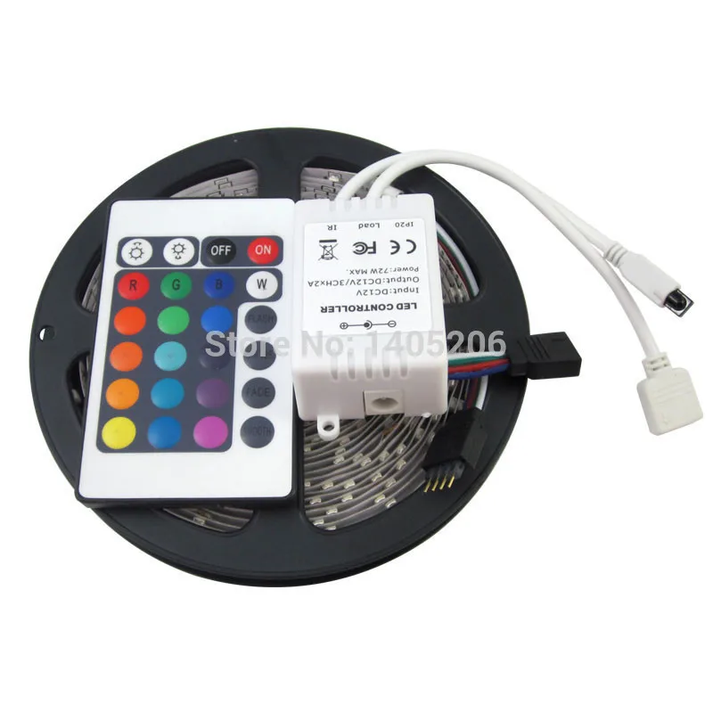 5 м 14,4 Вт/м SMD5050 300 светодиодный RGB гибкий неводонепроницаемый светодиодный светильник с ИК-пультом дистанционного управления для дома, вечерние, декоративный светильник s