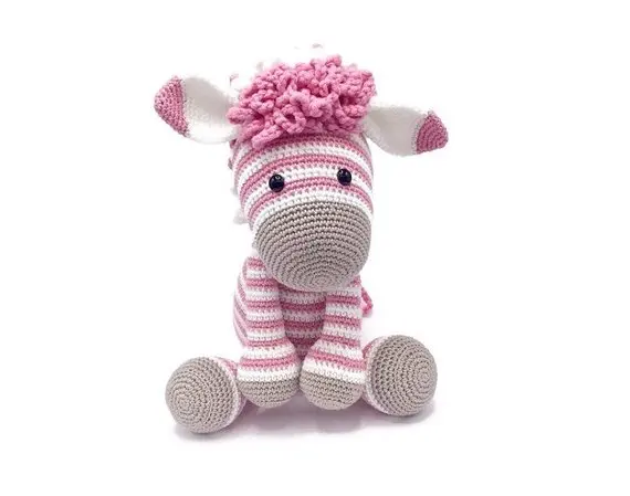 Вязаные игрушки амигуруми Зебра красивая кукла