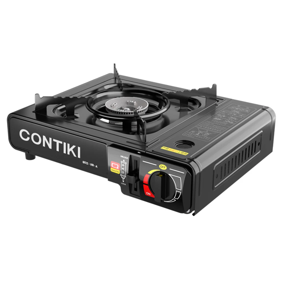 Outdoor Portable Cassette Gas Stove Windproof Wild Gas Barbecue For Camping Hiking Travel Cooker Applicable Grill Dual Stove